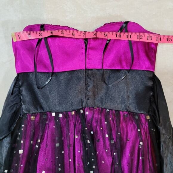 Blondie Nites by Linda Bernell Fuchsia‎ Short Party Dress with Mirror Sequins - Picture 5 of 7